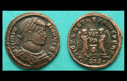 Licinius II, Siscia, Two Victories reverse, Excellent!